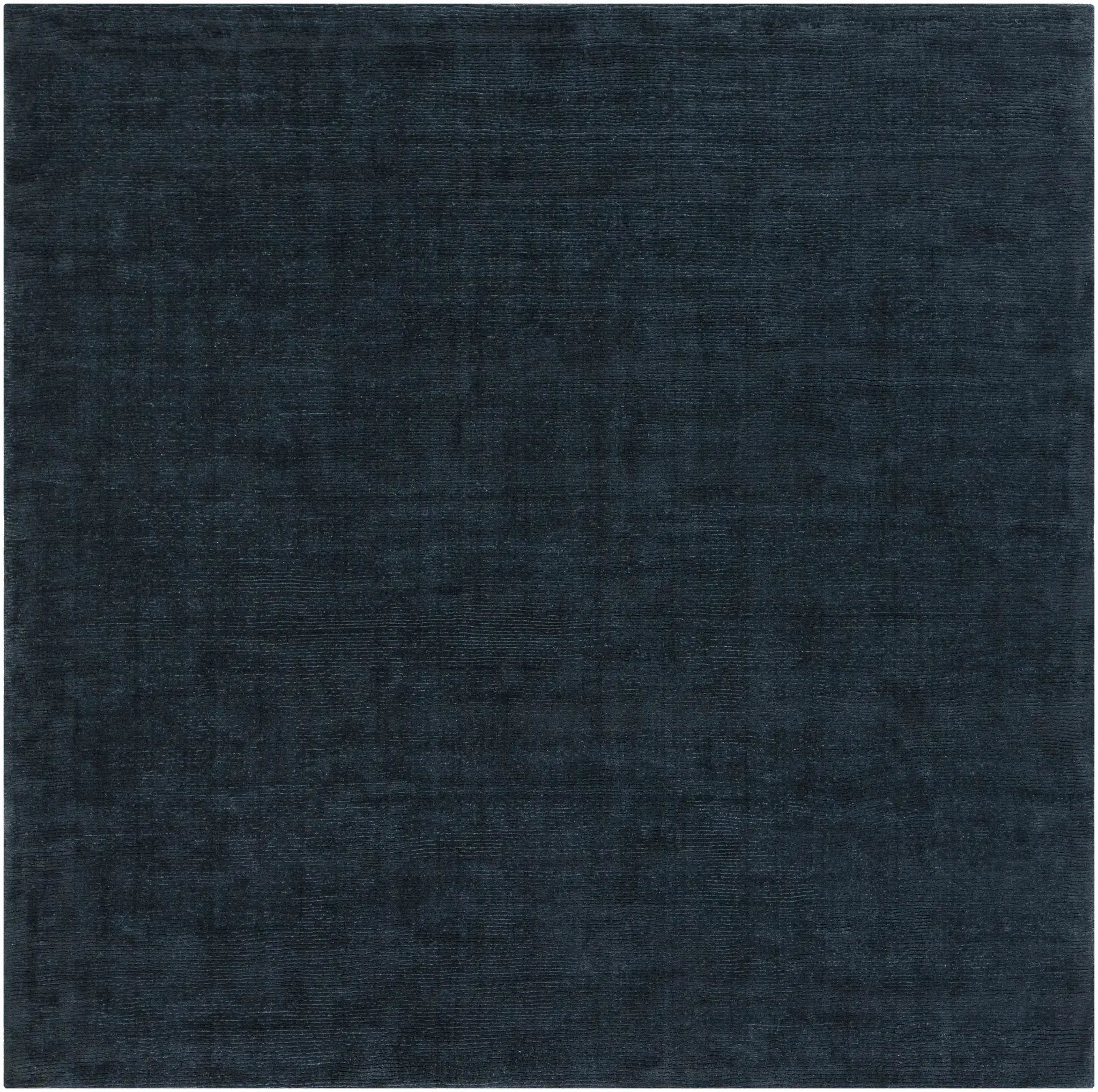 Brockton Solid Dark Blue Wool Rug by Boutique Rugs