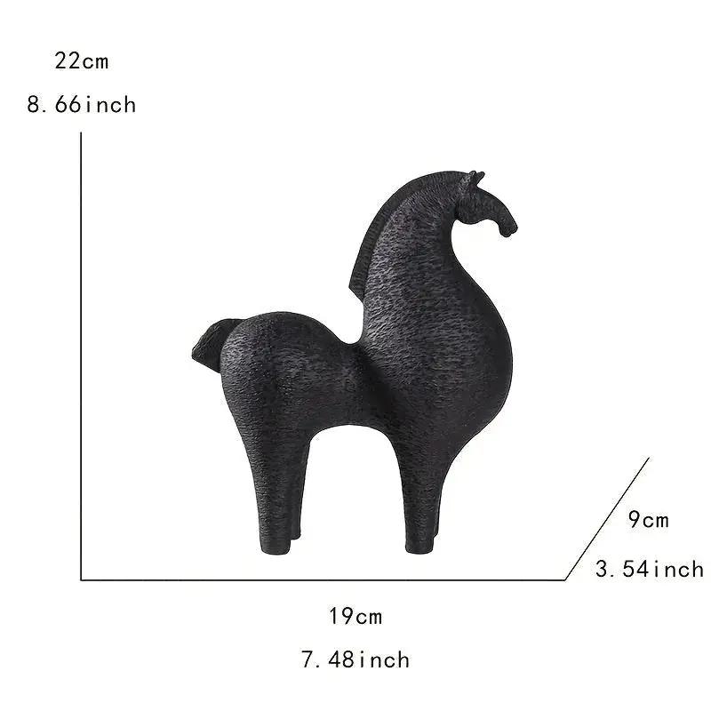 Modern Black Horse Figurine for Home Decor by House Of Avana