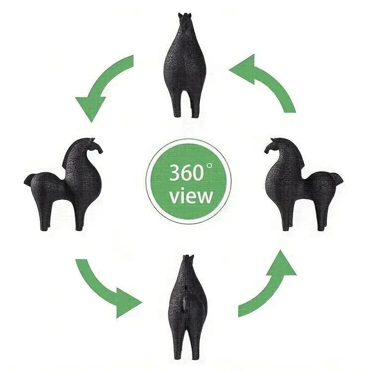 Modern Black Horse Figurine for Home Decor by House Of Avana