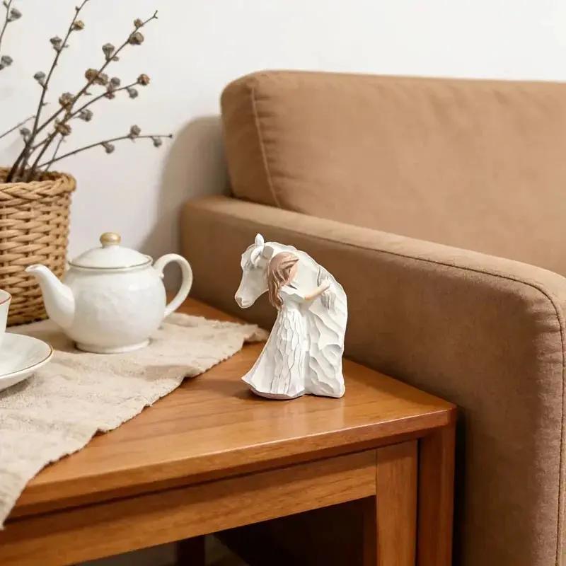 Horse Figurine - Ceramic Girl Decoration by House Of Avana