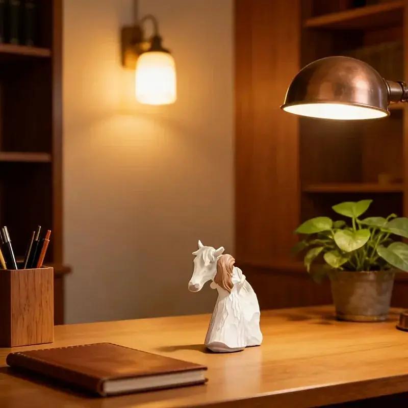 Horse Figurine - Ceramic Girl Decoration by House Of Avana