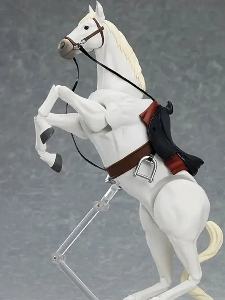 Horse Figurine - Movable White/Brown/Black Model by House Of Avana