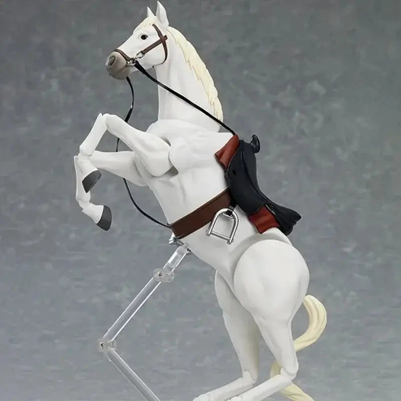 Horse Figurine - Movable White/Brown/Black Model by House Of Avana