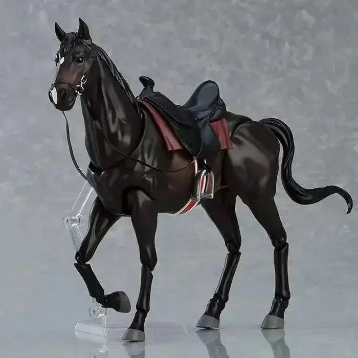 Horse Figurine - Movable White/Brown/Black Model by House Of Avana
