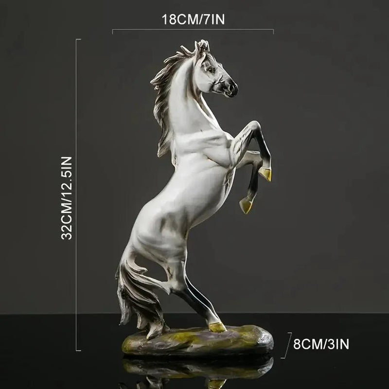Horse Figurines - Decorative Black & White by House Of Avana