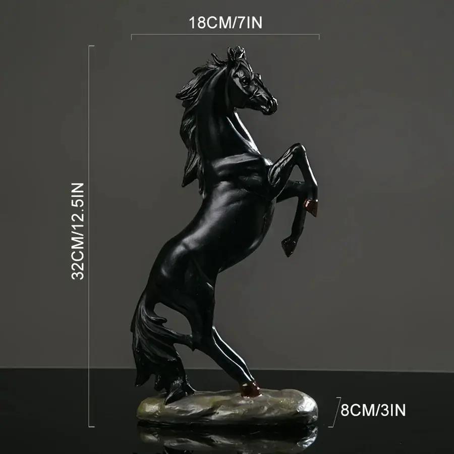 Horse Figurines - Decorative Black & White by House Of Avana