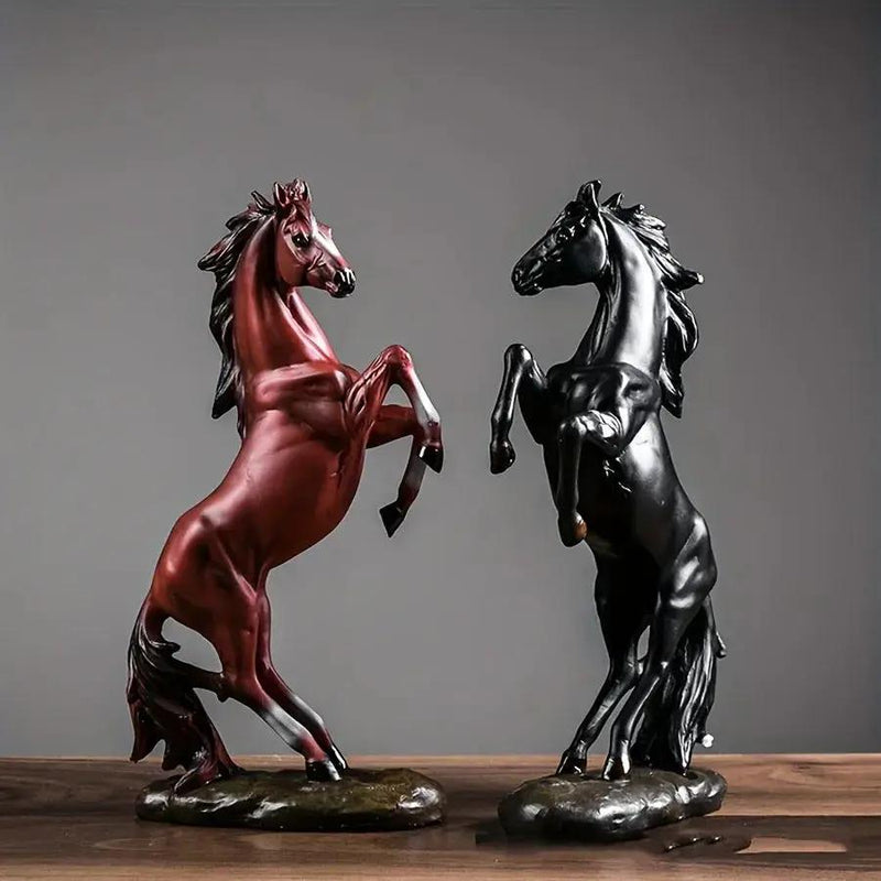 Horse Figurines - Decorative Black & White by House Of Avana
