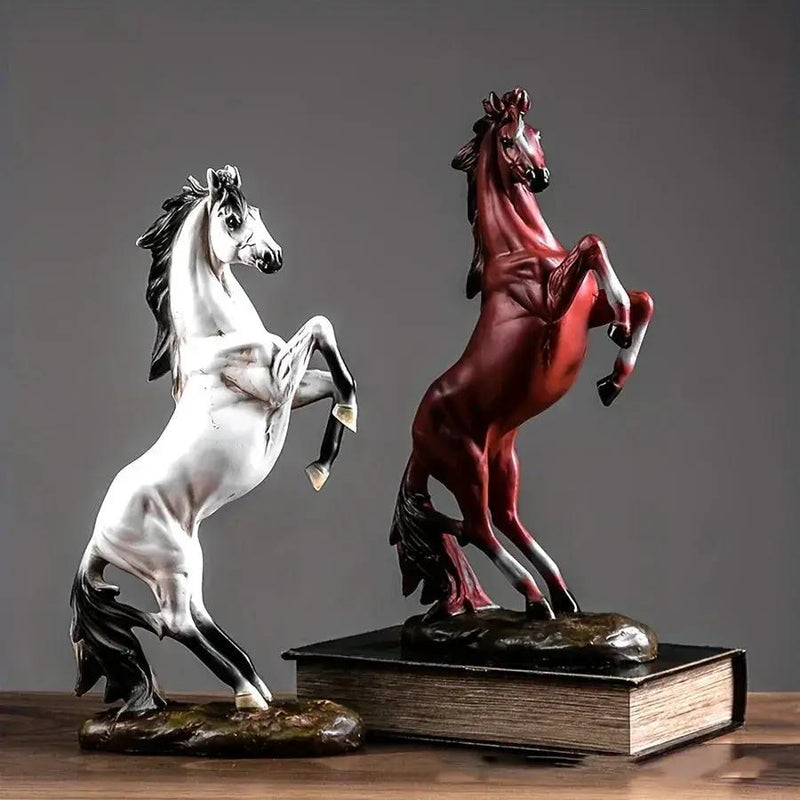 Horse Figurines - Decorative Black & White by House Of Avana