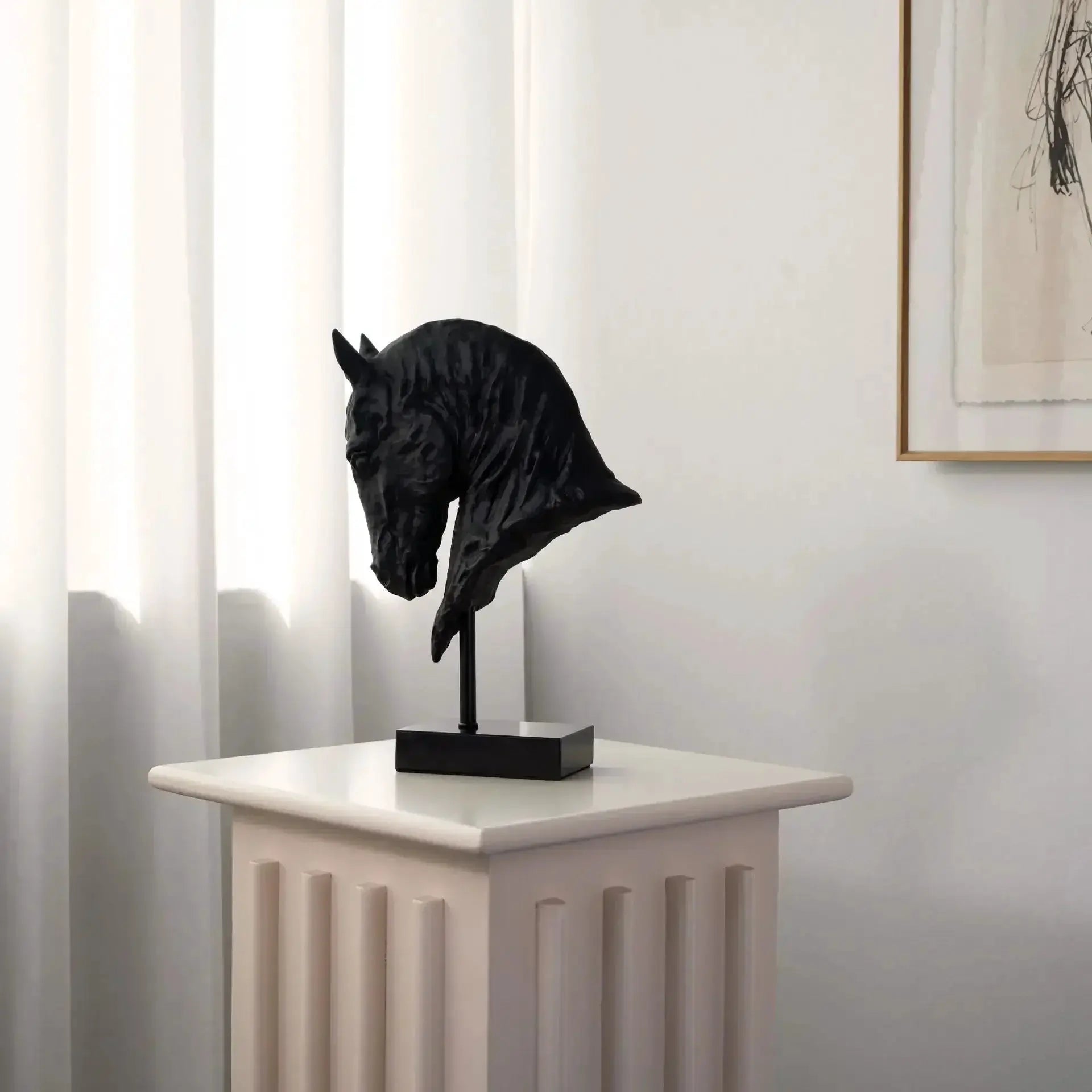 Horse Head - Decorative Black Figurine by House Of Avana