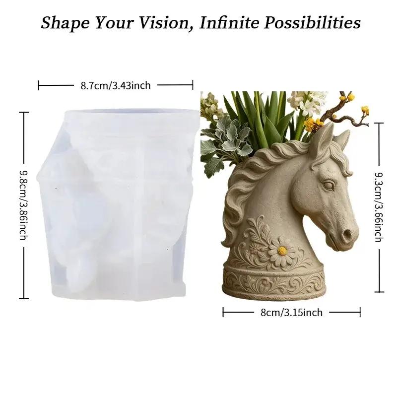 Horse Head - Floral Design White by House Of Avana