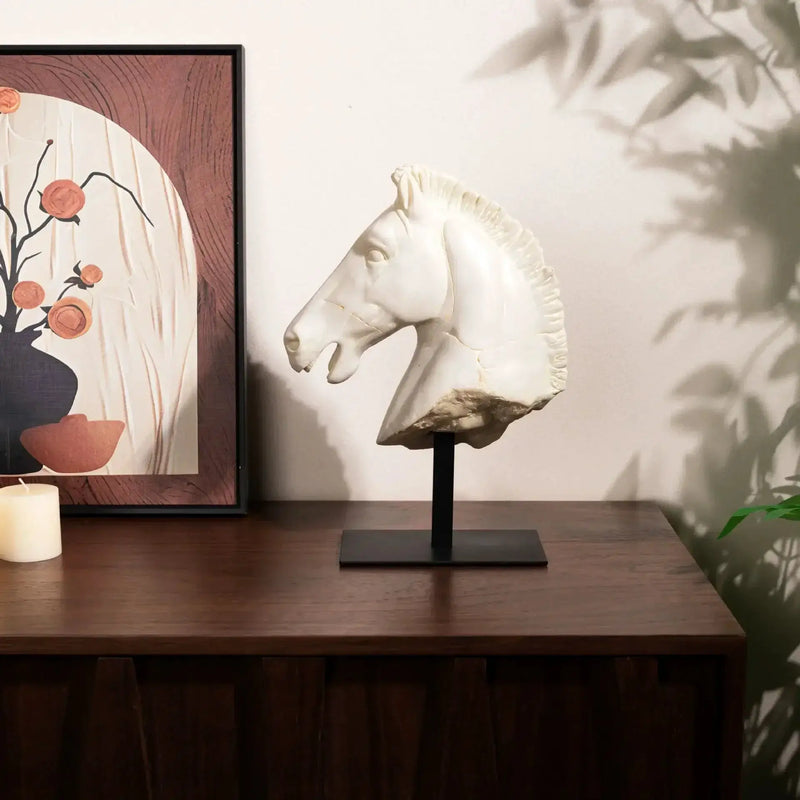 Horse Head - Retro Bronze Statue by House Of Avana