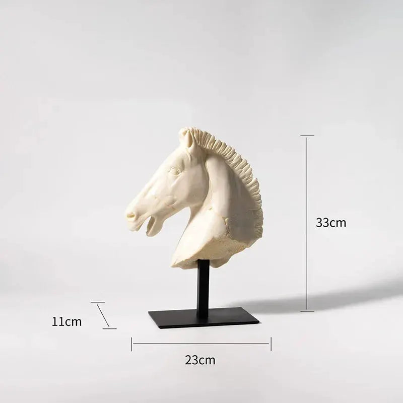 Horse Head - Retro Bronze Statue by House Of Avana