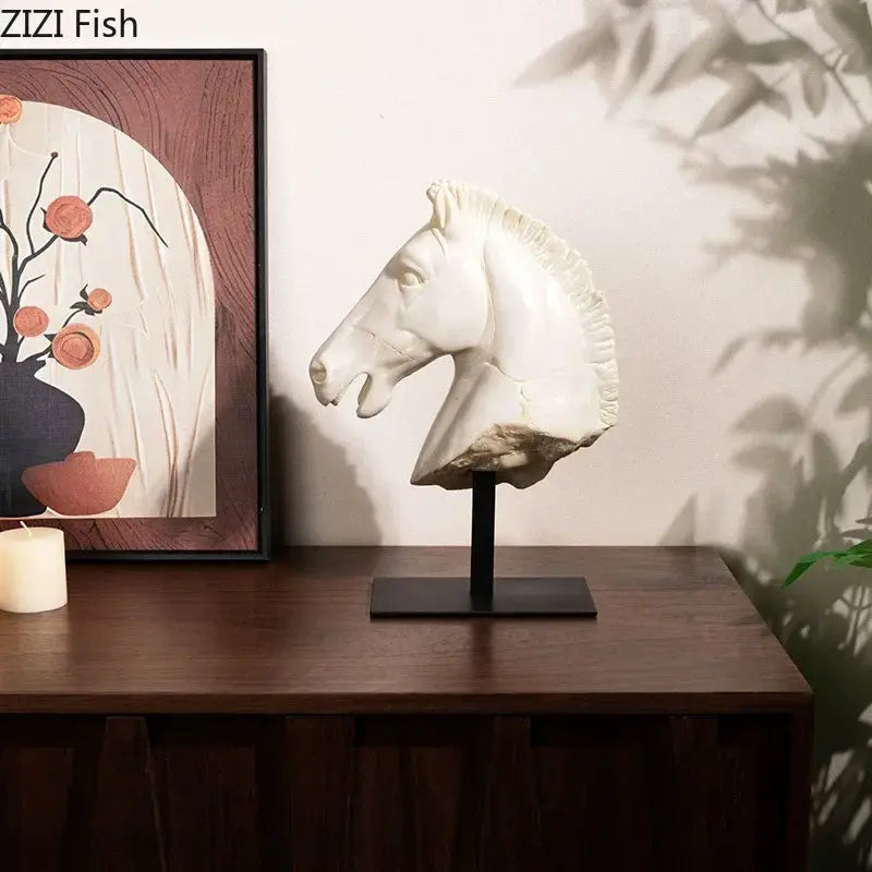 Horse Head - Retro Bronze Statue by House Of Avana