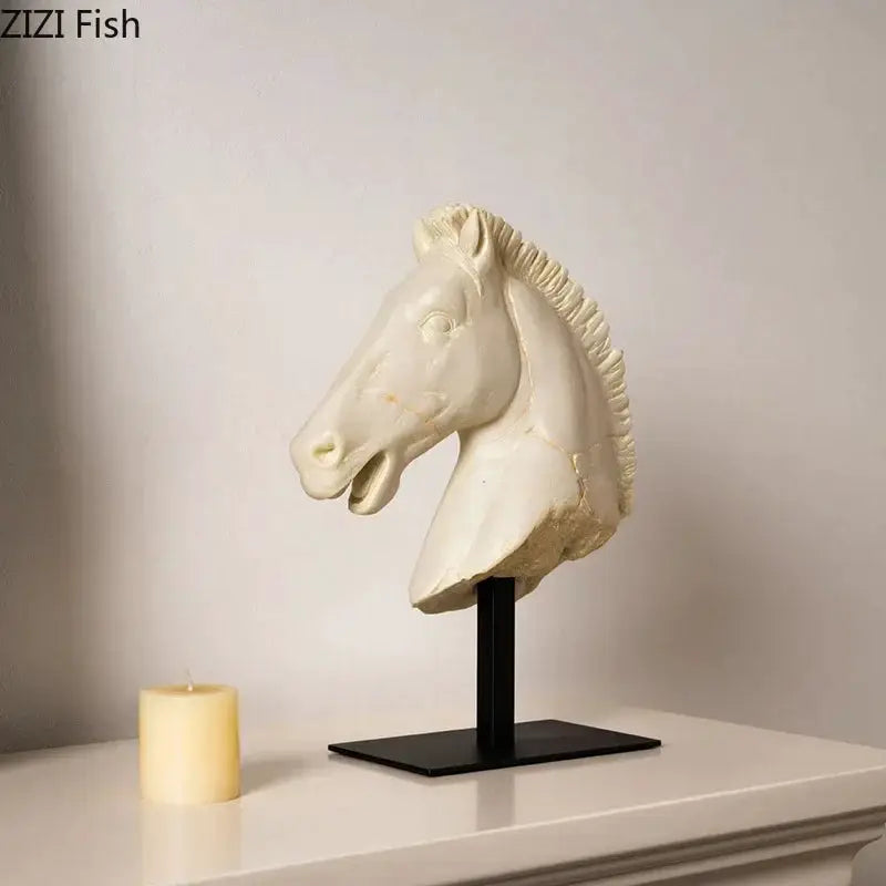 Horse Head - Retro Bronze Statue by House Of Avana