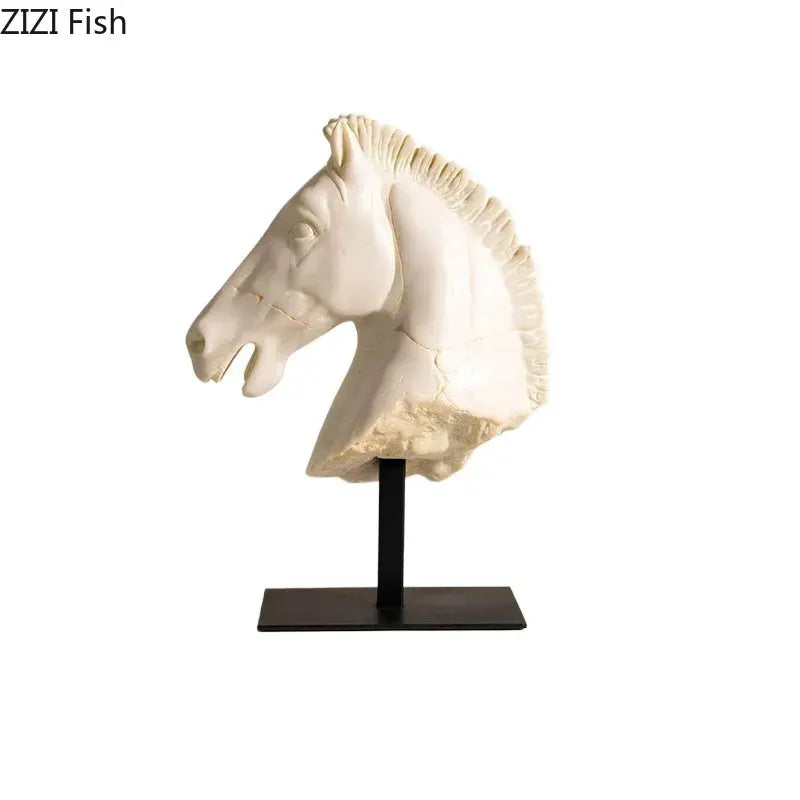 Horse Head - Retro Bronze Statue by House Of Avana