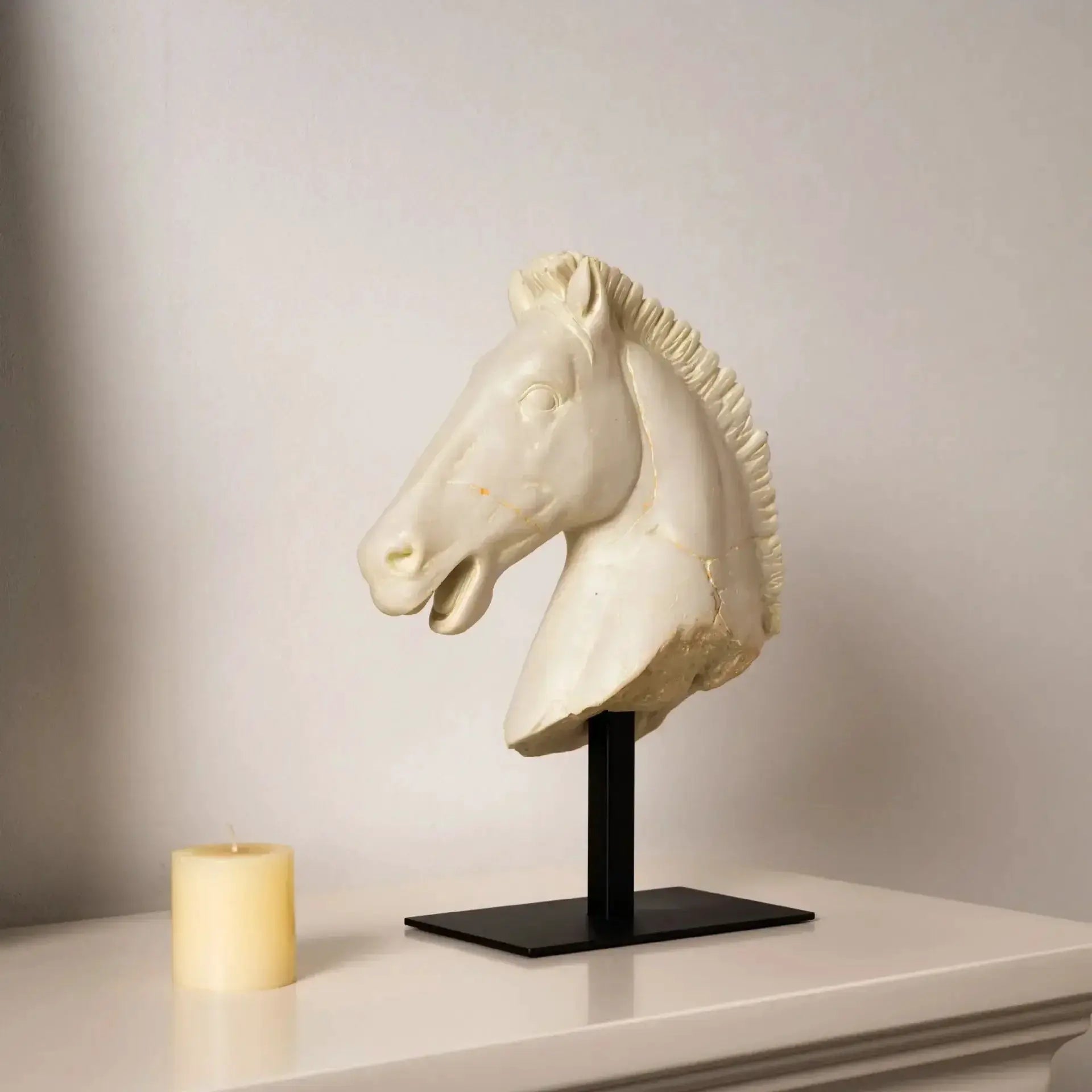 Horse Head - Retro Bronze Statue by House Of Avana
