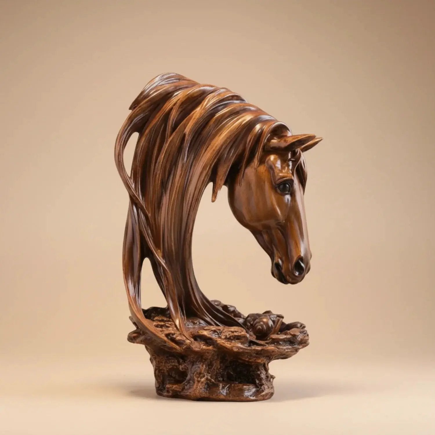 Horse Head Sculpture Artistic Gold and White for Home Decor Lovers by House Of Avana