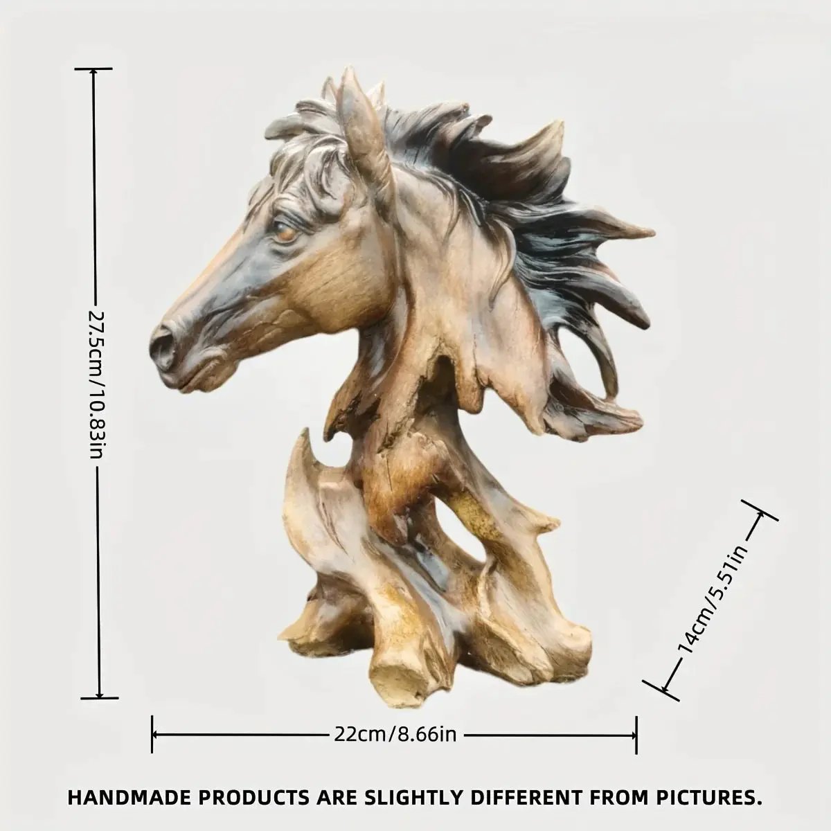 Modern Running Horse Head Sculpture Decorative Table Accent by House Of Avana