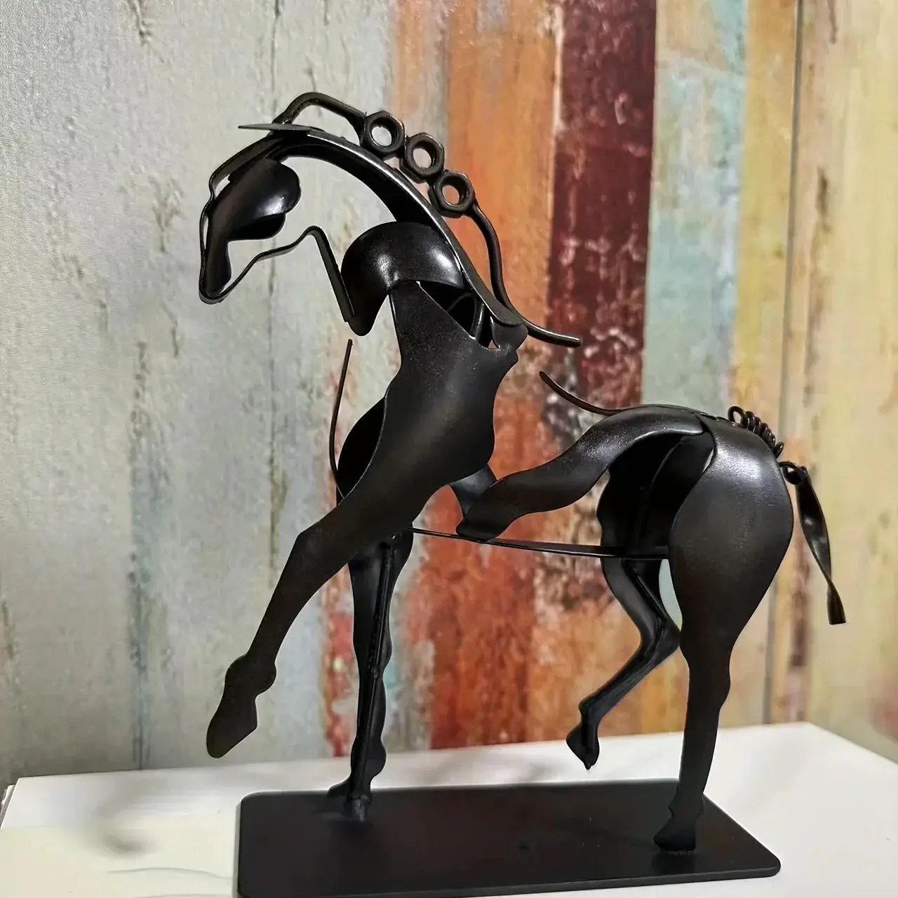 Horse Sculpture - 3D Luminous Metal 7.9in by House Of Avana