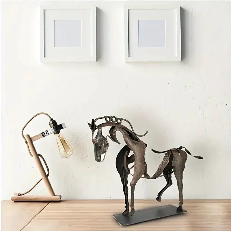 Horse Sculpture - 3D Luminous Metal 7.9in by House Of Avana