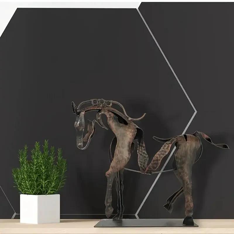 Horse Sculpture - 3D Luminous Metal 7.9in by House Of Avana