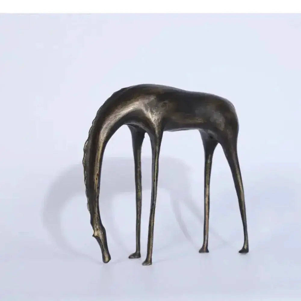 Abstract Horse Statue Cast Iron Rustic Decor for Your Living Room by House Of Avana