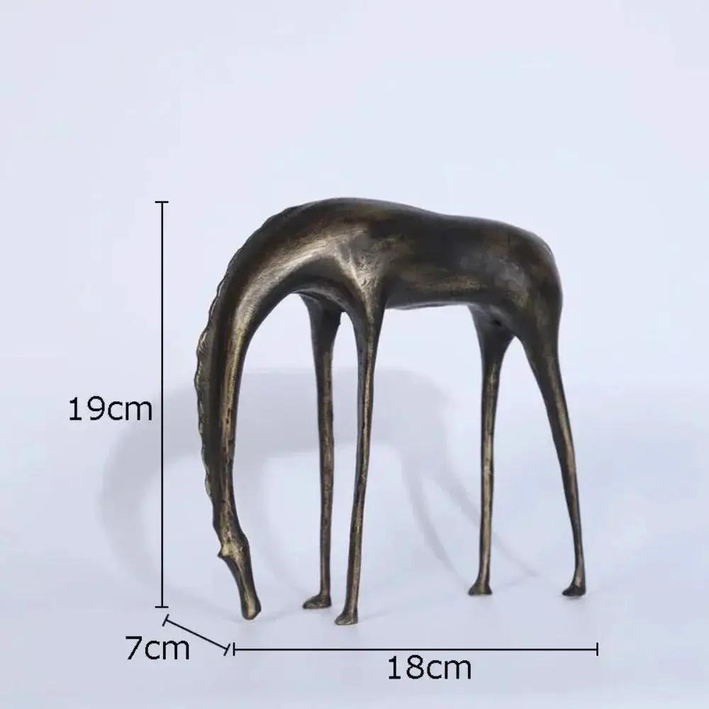 Abstract Horse Statue Cast Iron Rustic Decor for Your Living Room by House Of Avana