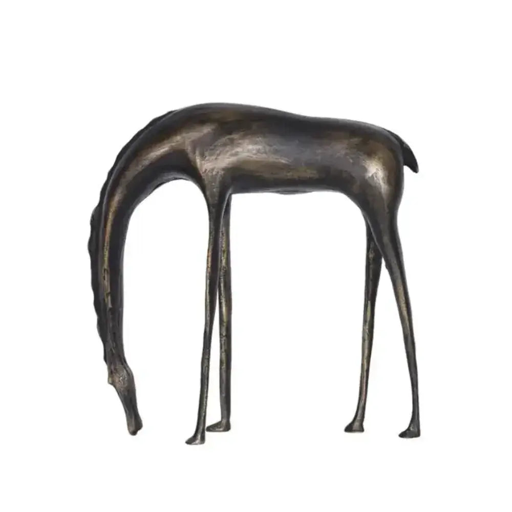 Abstract Horse Statue Cast Iron Rustic Decor for Your Living Room by House Of Avana