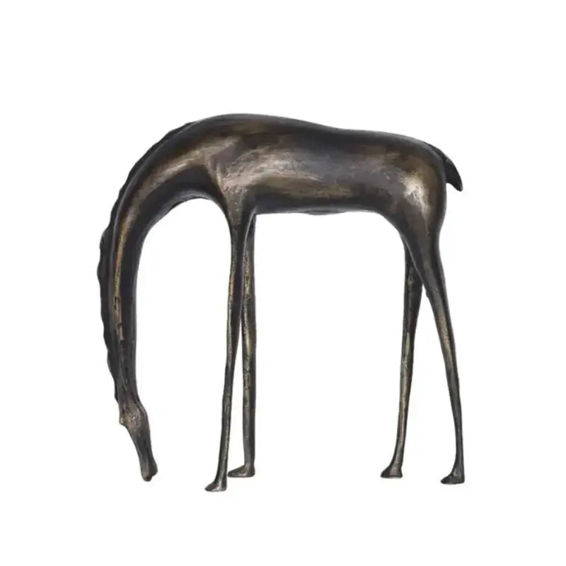Abstract Horse Statue Cast Iron Rustic Decor for Your Living Room by House Of Avana