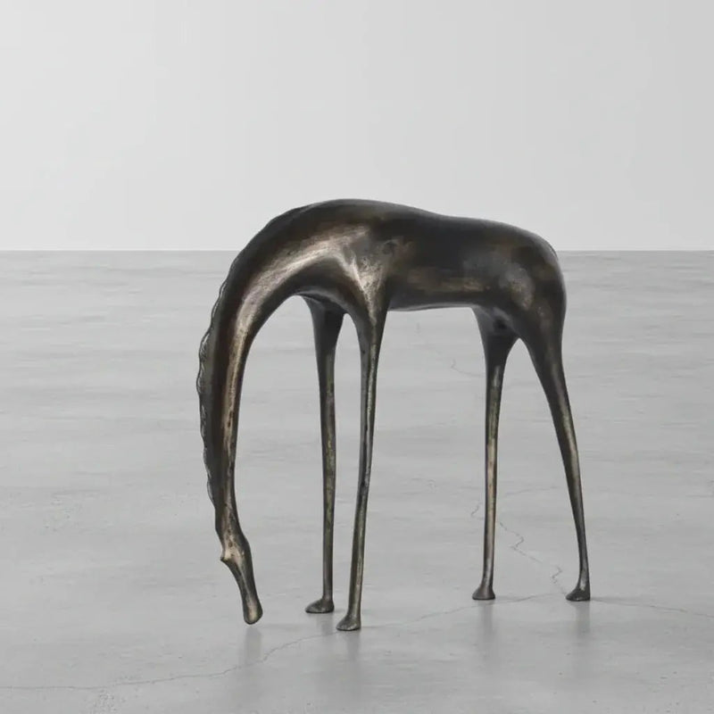 Abstract Horse Statue Cast Iron Rustic Decor for Your Living Room by House Of Avana