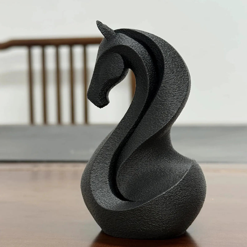 Horse Statue - Decorative Black Indoor by House Of Avana