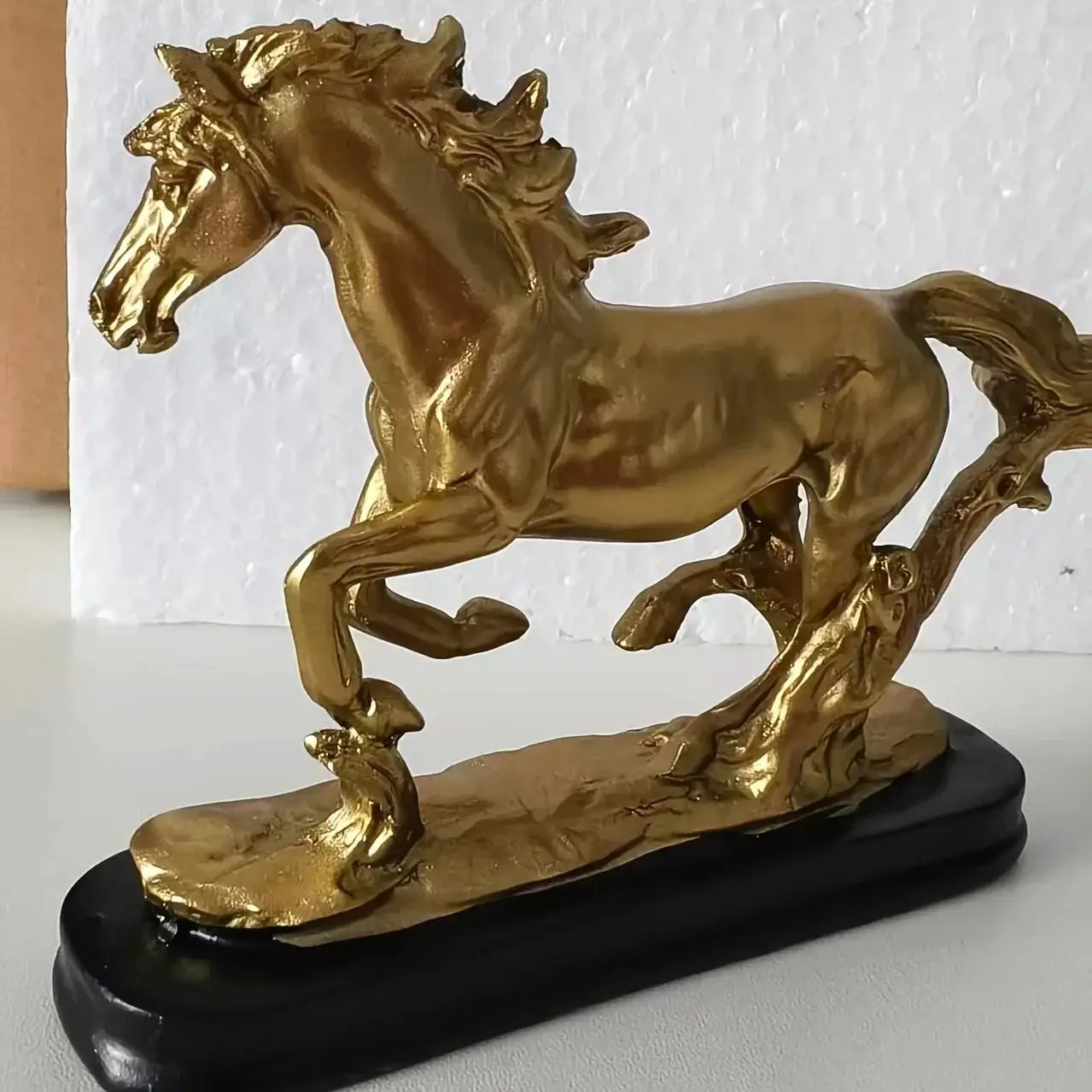 Horse Statue - Golden 14Cm by House Of Avana