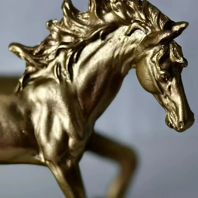 Horse Statue - Golden 14Cm by House Of Avana