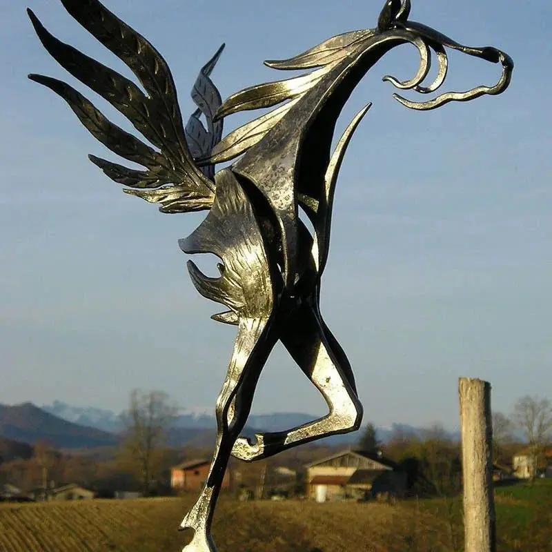 Abstract Modern Horse Sculpture Antique Table Decor by House Of Avana