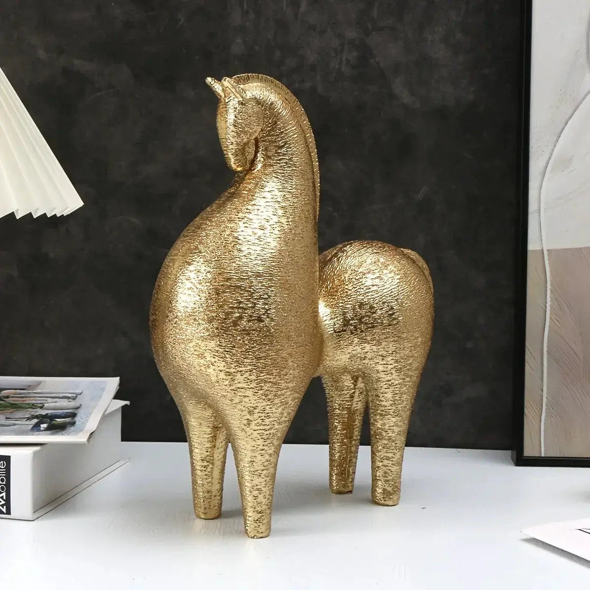 Horse Statue - Modern Geometric Abstract by House Of Avana