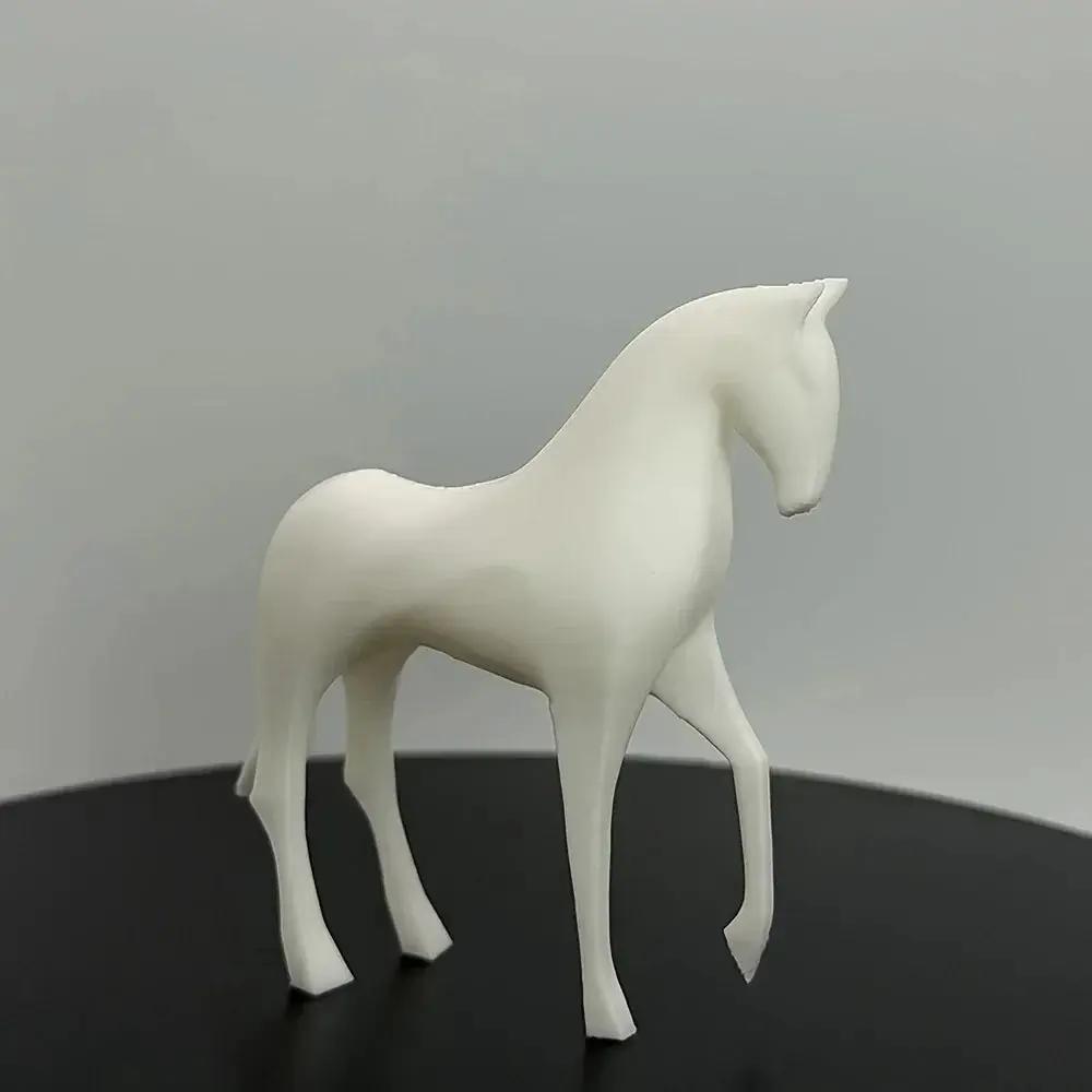 Horse Statue - Modern White Figurine by House Of Avana
