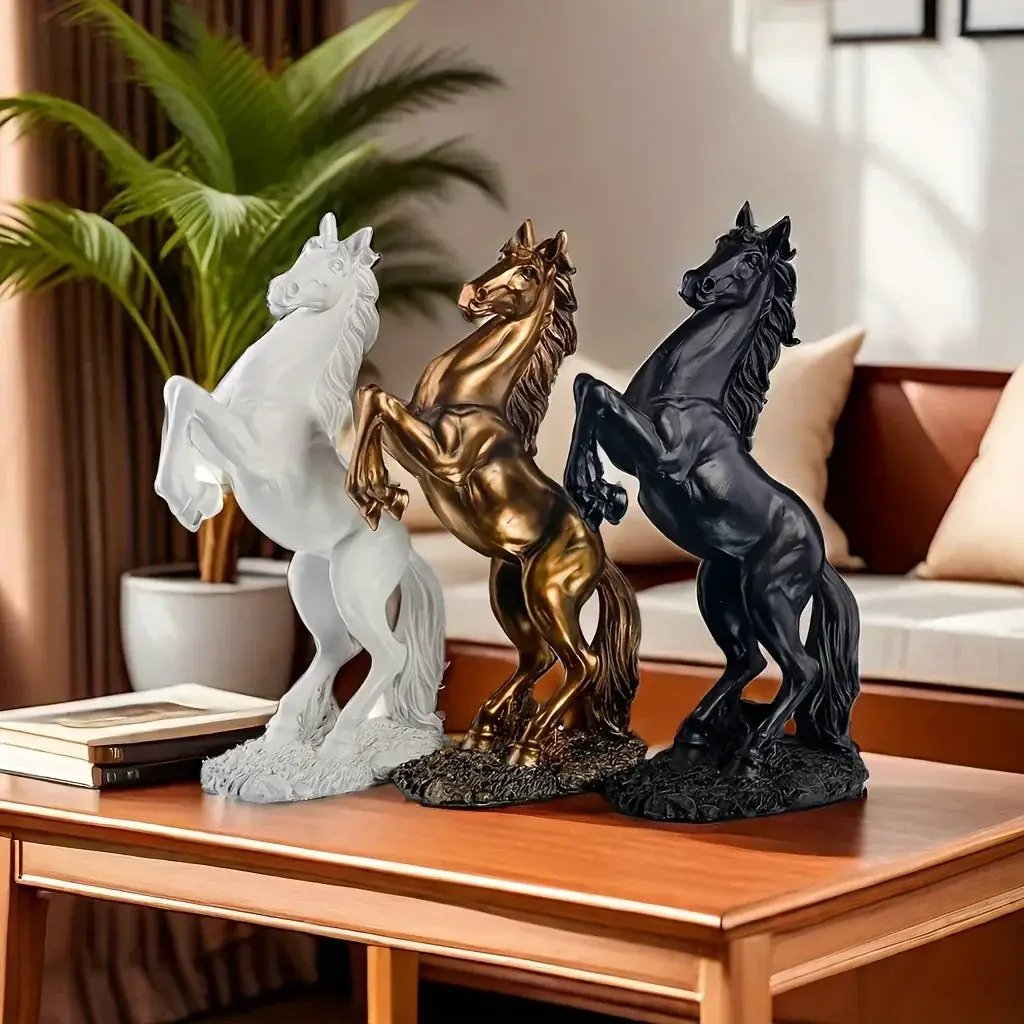 Horse Statue - Standing Stallion Figurine by House Of Avana