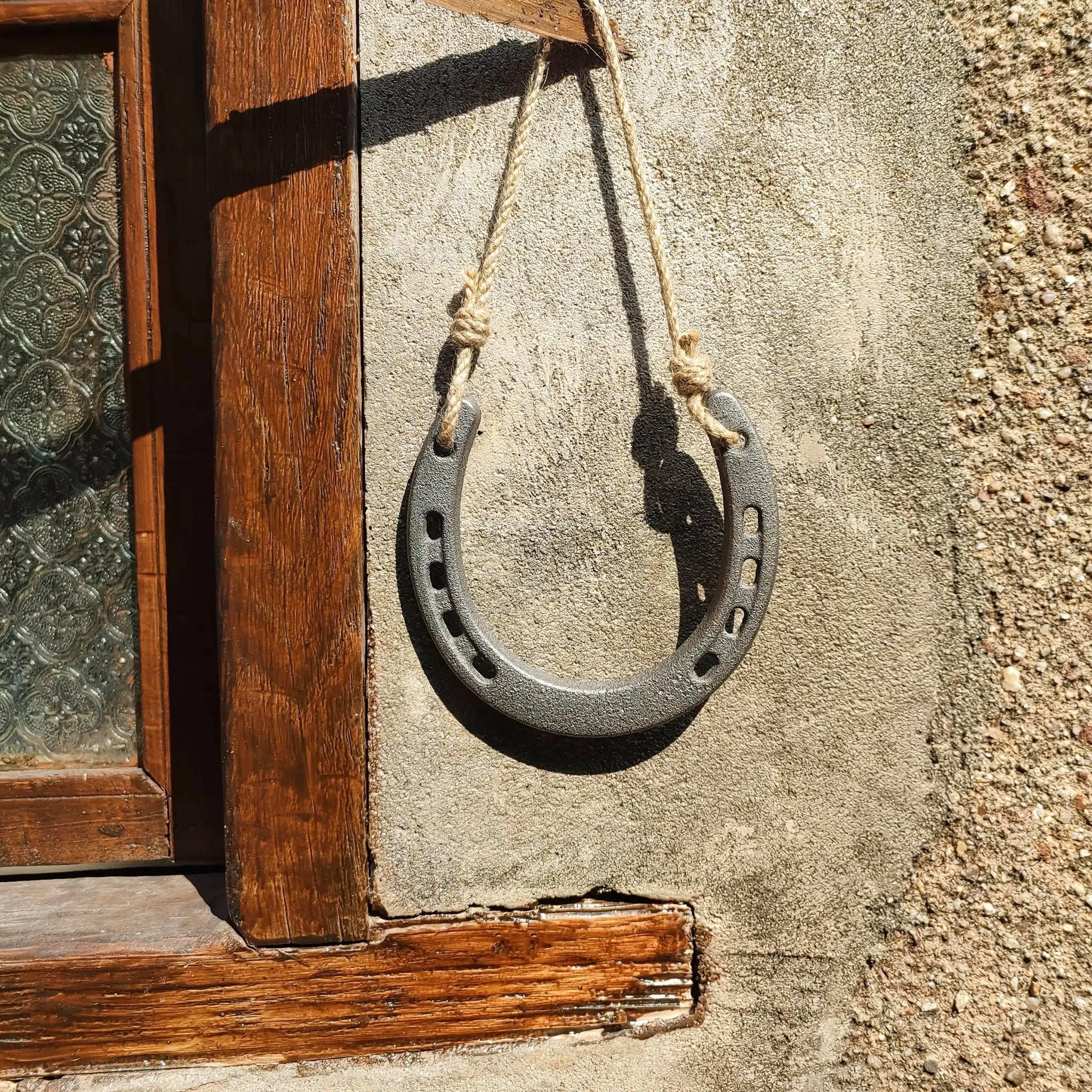 Horseshoe Decor - Retro Yellow Hemp Rope Hanging by House Of Avana
