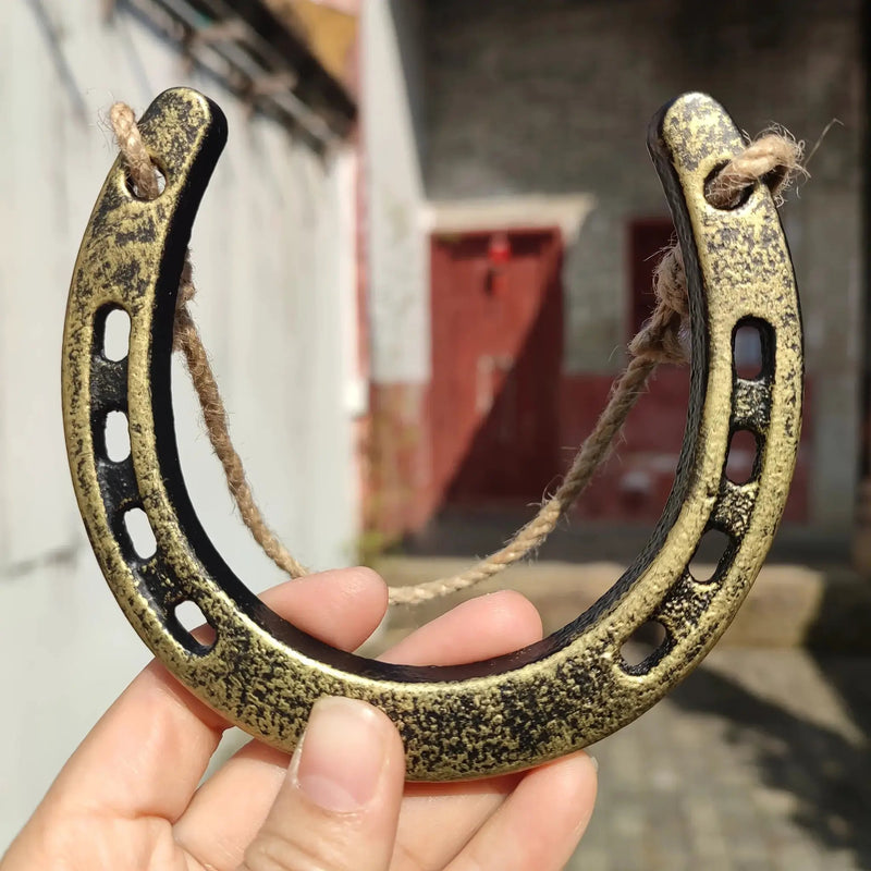 Horseshoe Decor - Retro Yellow Hemp Rope Hanging by House Of Avana
