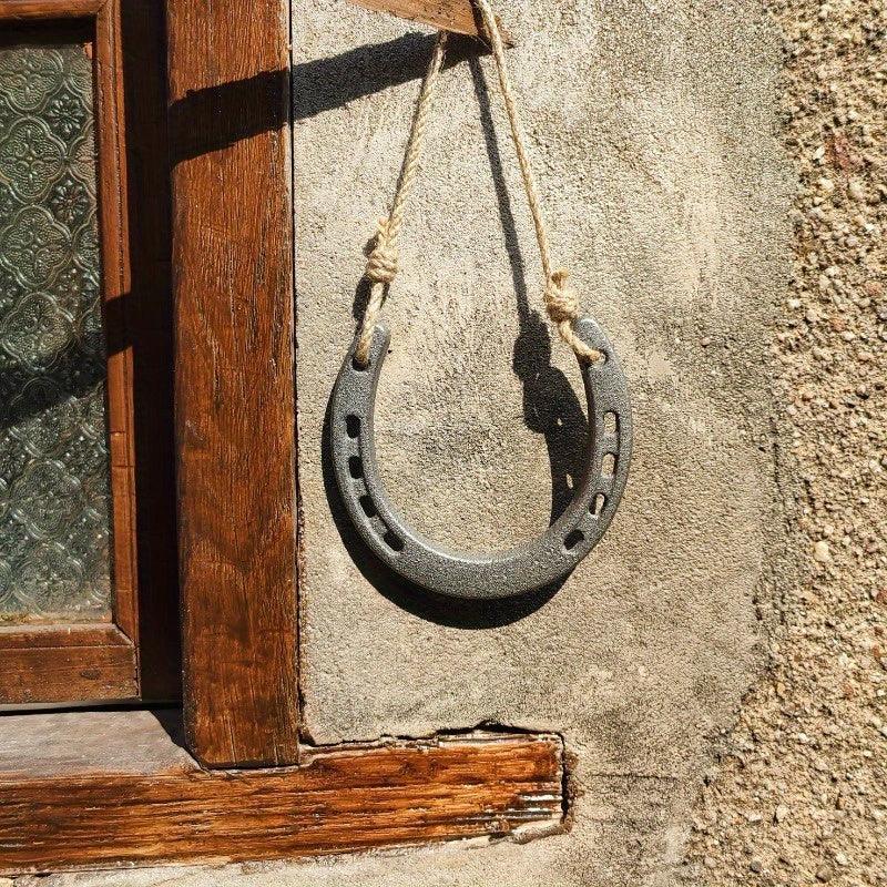 Horseshoe Decor - Retro Yellow Hemp Rope Hanging by House Of Avana