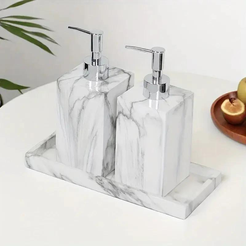 Hotel Bathroom Hand Sanitizer Refillable Bottle Simple and High-end Press Bottle Lotion Bottle Shampoo Shower Gel Empty Bottle by House Of Avana