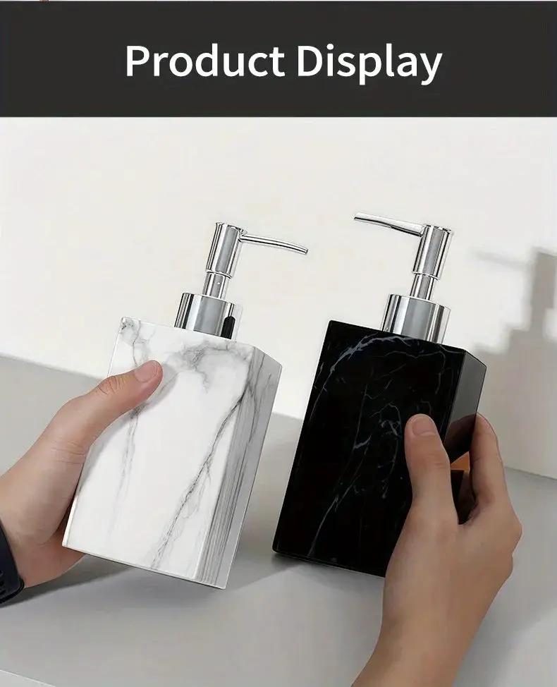 Hotel Bathroom Hand Sanitizer Refillable Bottle Simple and High-end Press Bottle Lotion Bottle Shampoo Shower Gel Empty Bottle by House Of Avana