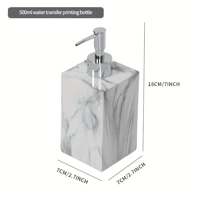 Hotel Bathroom Hand Sanitizer Refillable Bottle Simple and High-end Press Bottle Lotion Bottle Shampoo Shower Gel Empty Bottle by House Of Avana