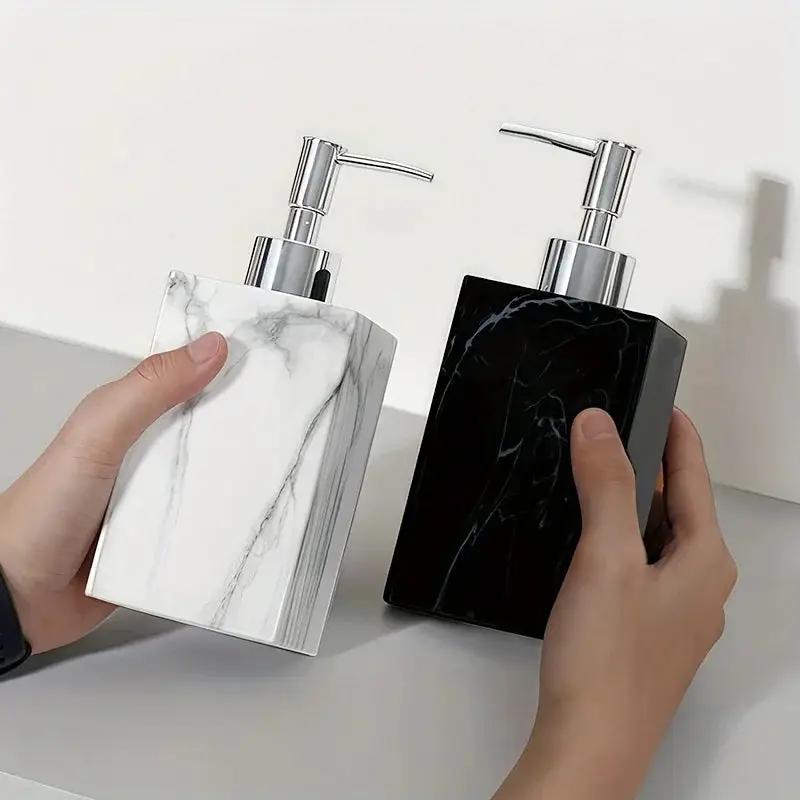 Hotel Bathroom Hand Sanitizer Refillable Bottle Simple and High-end Press Bottle Lotion Bottle Shampoo Shower Gel Empty Bottle by House Of Avana