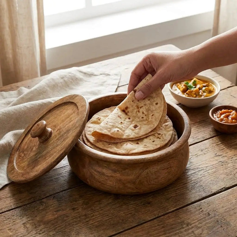 House of Avana Large Mango Wood Flat Bread Box by House Of Avana