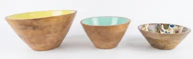 House of Avana Mango Wood Bowl Set of 3 by House Of Avana
