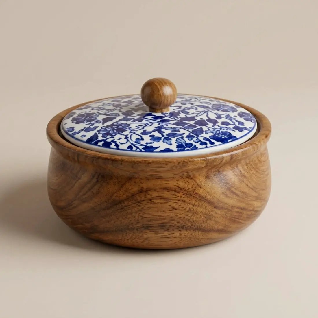 House of Avana Small Mango Wood Chapati Box by House Of Avana