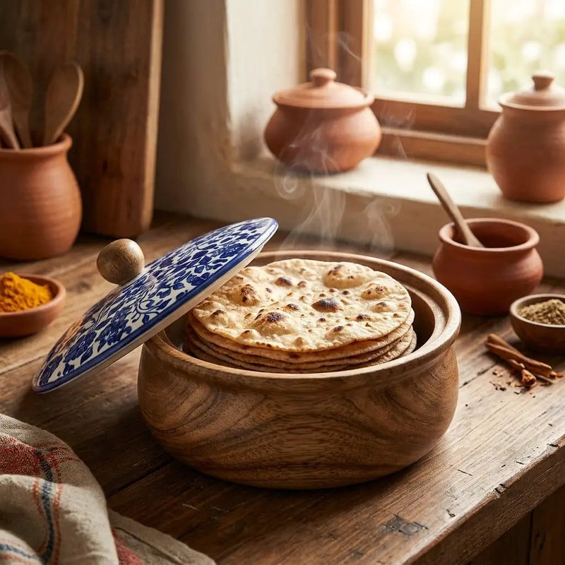 House of Avana Small Mango Wood Chapati Box by House Of Avana