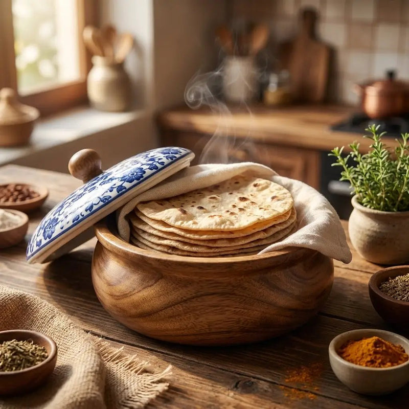 House of Avana Small Mango Wood Chapati Box by House Of Avana