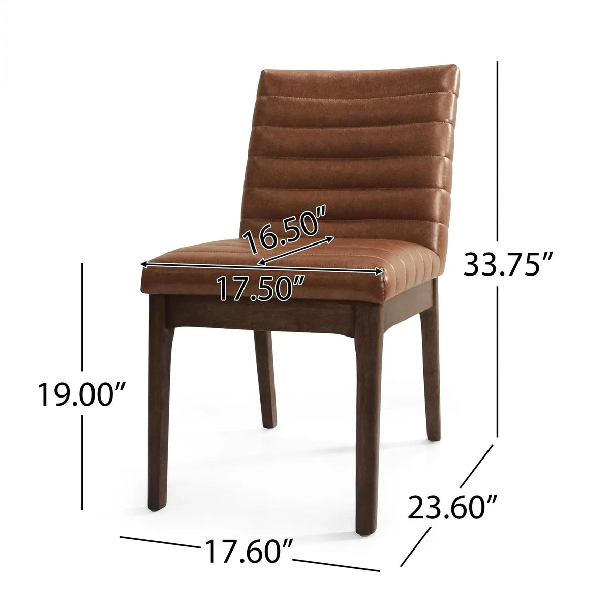 Upholstered Dining Chairs with Rubber Legs - Set of 2, photo 4 of 8